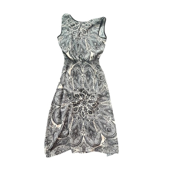 Alexia Admor Dress XS Sleeveless Black White Paisley Print Midi Women's NWT - Picture 1 of 8